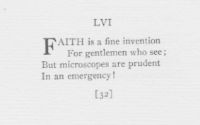 faith is a fine invention analysis